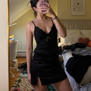 Princess Polly Black Lace Slip Dress